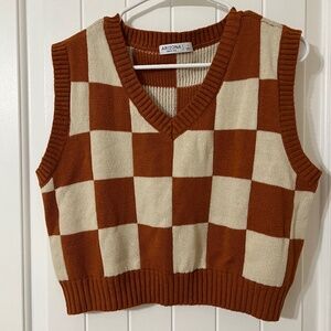Checkered Sweater Vest